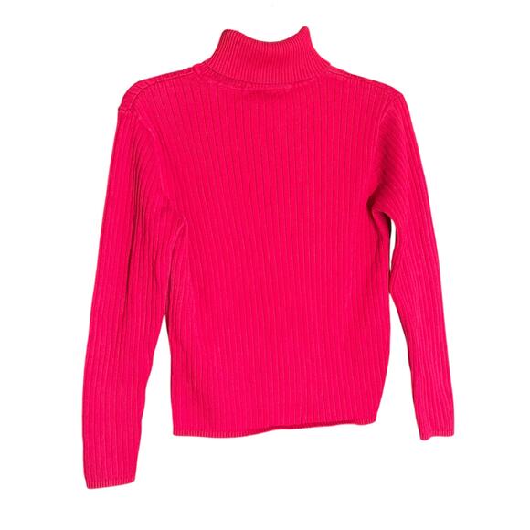 Talbots Petites 100% Cotton Red Turtleneck Size Small - Picture 4 of 6